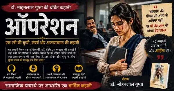 ऑपरेशन - नारी अस्मिता पर केन्द्रित कहानी - mohanlalgupta.com